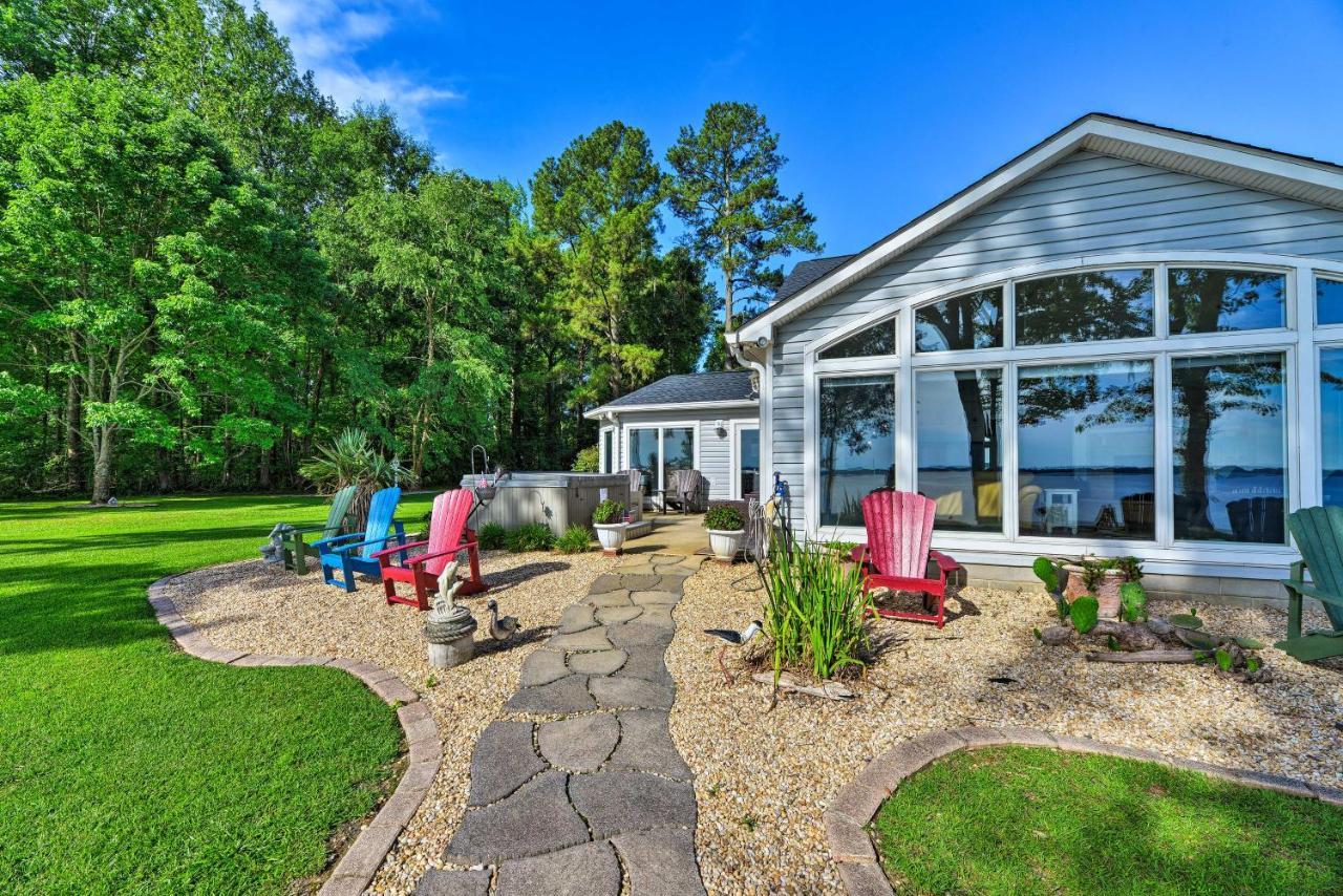 Bayfront Blounts Creek Home Private Beach And Dock! Whichard Beach Zewnętrze zdjęcie